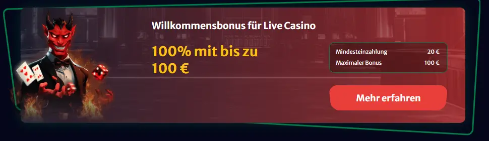 Willkommensbonus – Angebot für die erste Registrierung und die erste Einzahlung